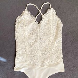 White lace bodysuit